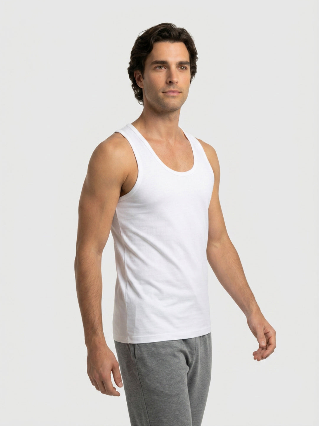 Park Avenue Men White Cotton Vest