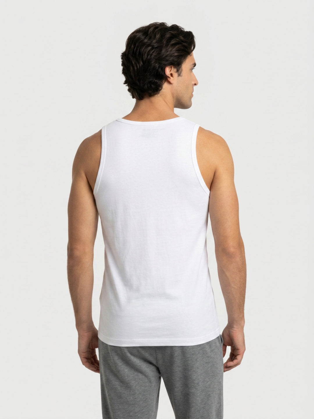 Park Avenue Men White Cotton Vest