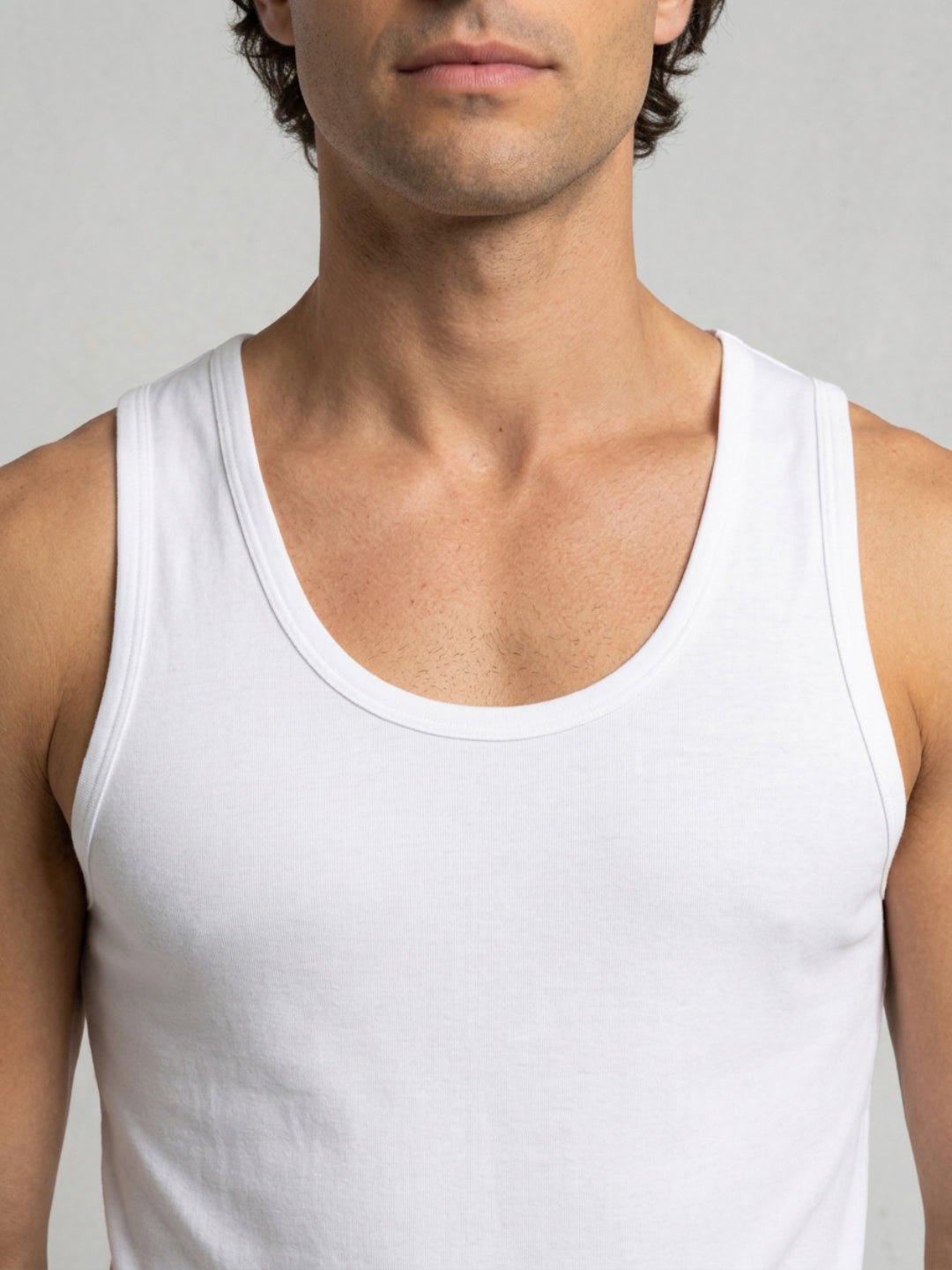 Park Avenue Men White Cotton Vest