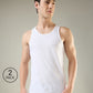 Park Avenue Men White Cotton Vest Pack Of 2