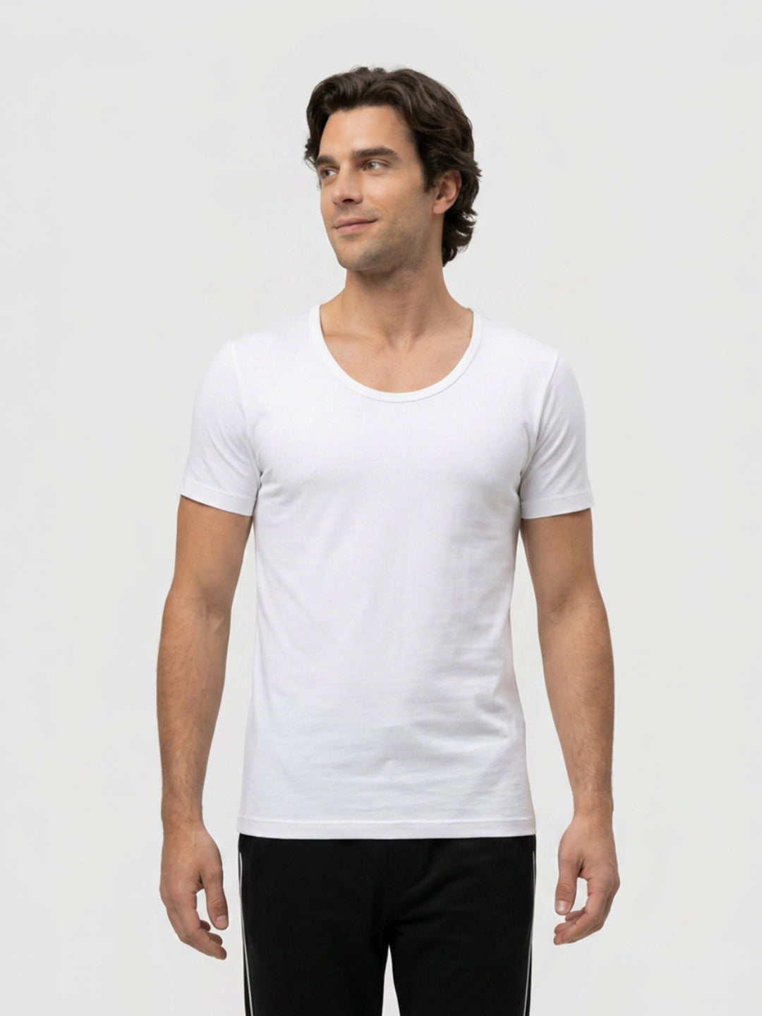 Park Avenue Men White Cotton Vest