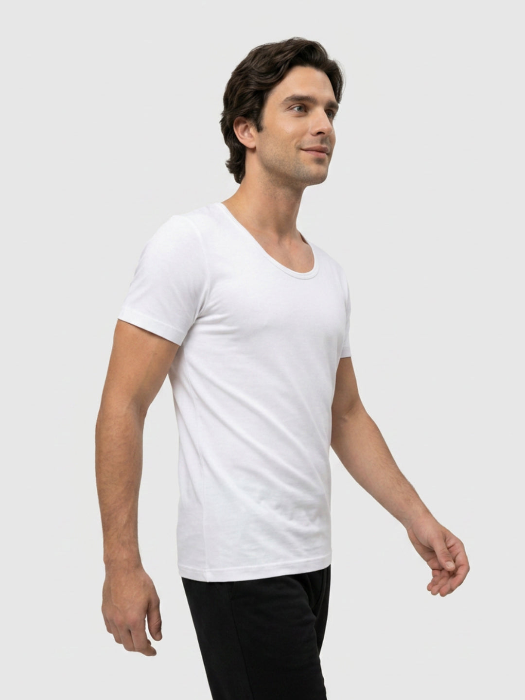 Park Avenue Men White Cotton Vest