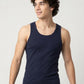 Park Avenue Men Blue Cotton Vest