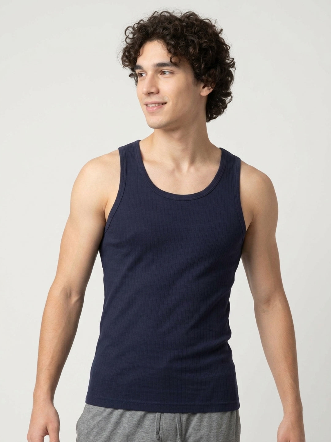 Park Avenue Men Blue Cotton Vest