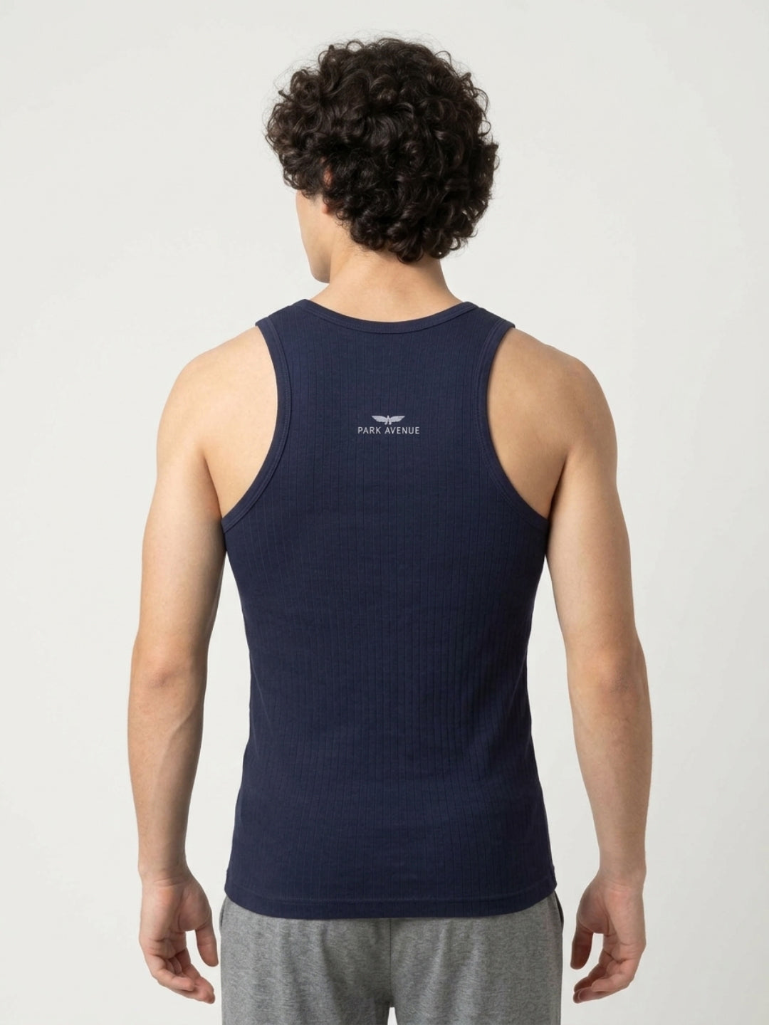 Park Avenue Men Blue Cotton Vest