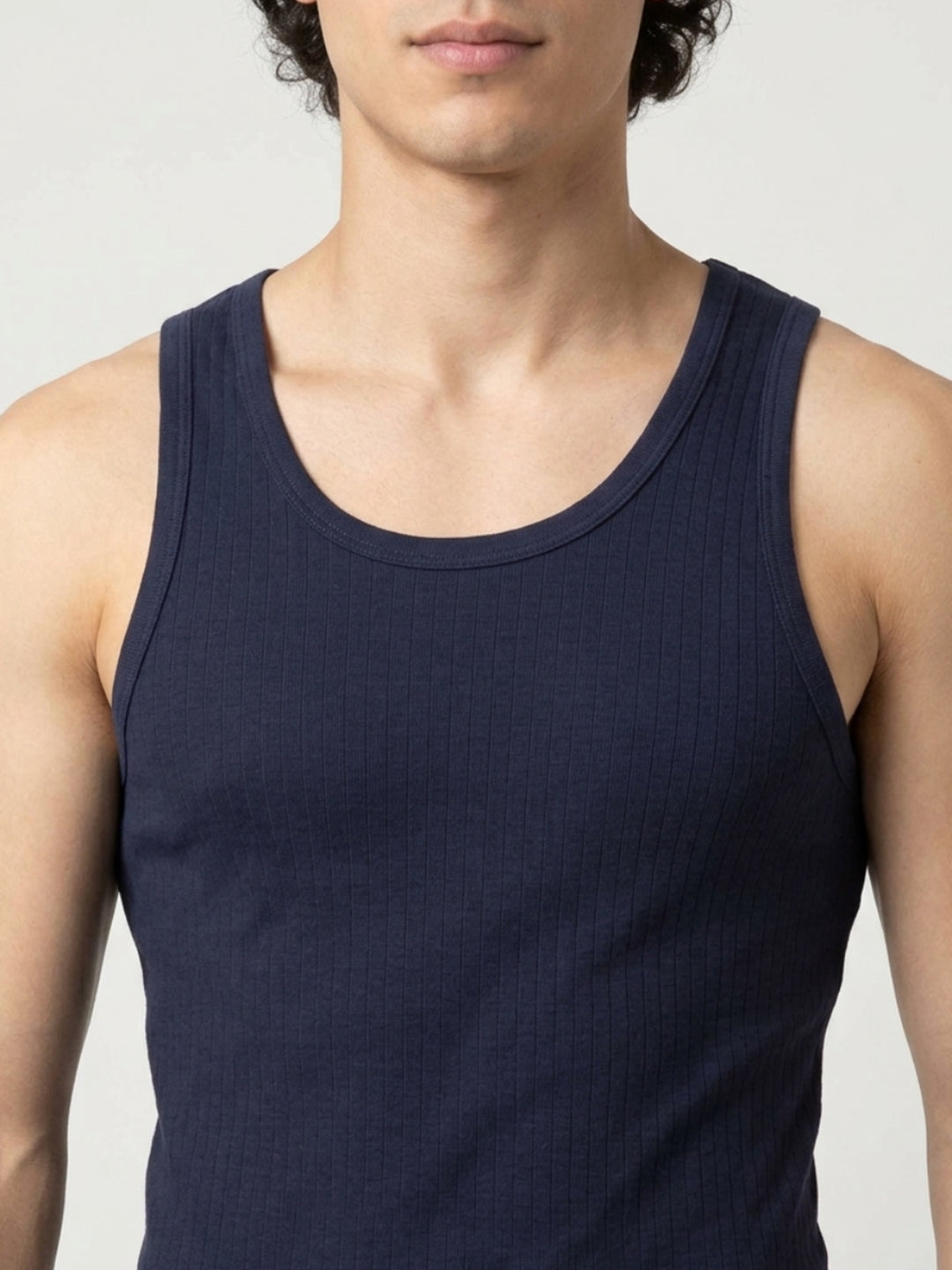 Park Avenue Men Blue Cotton Vest