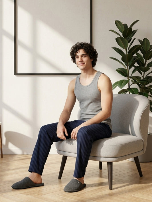 Park Avenue Men Grey Cotton Vest