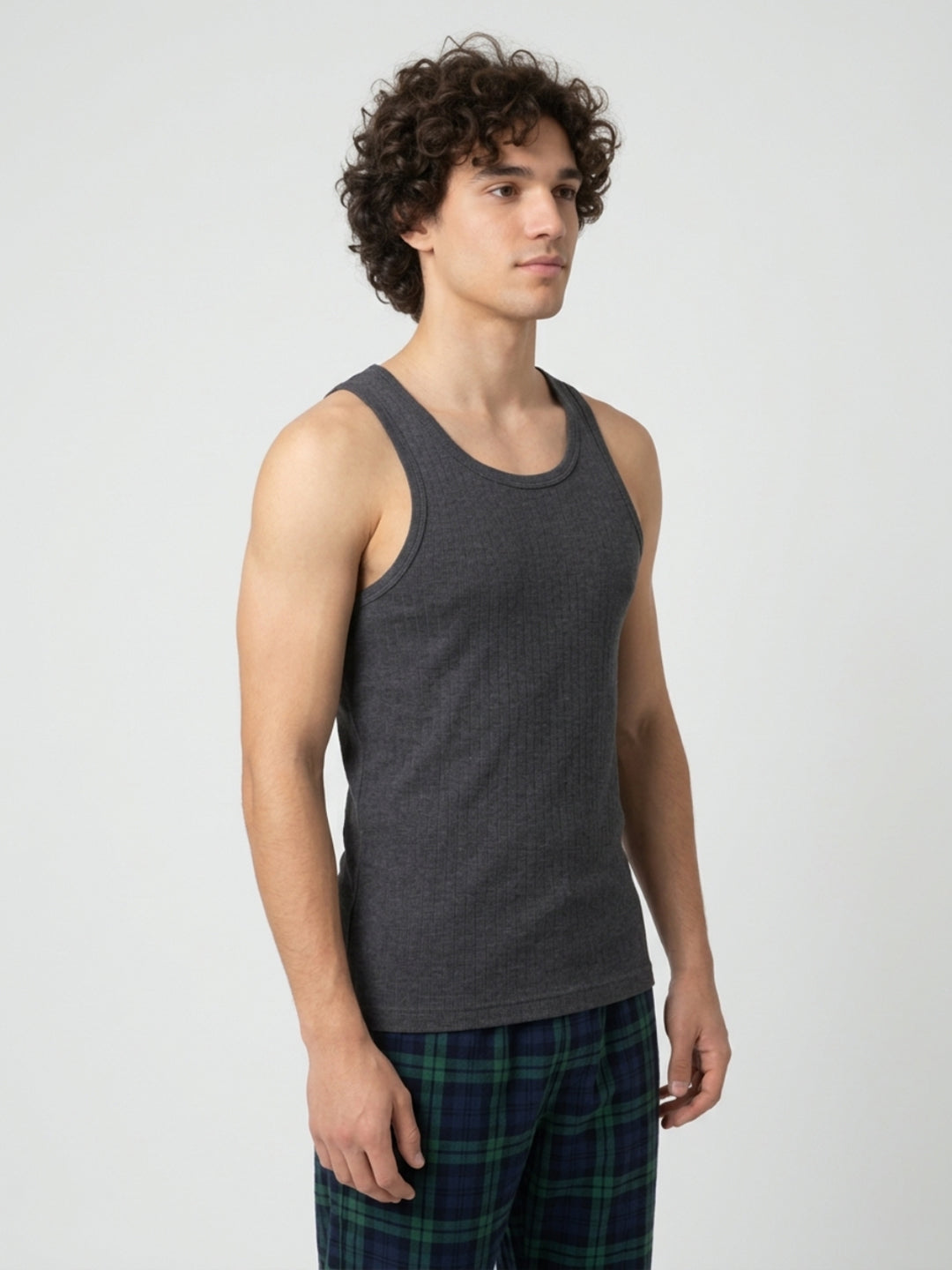 Park Avenue Men Grey Cotton Vest