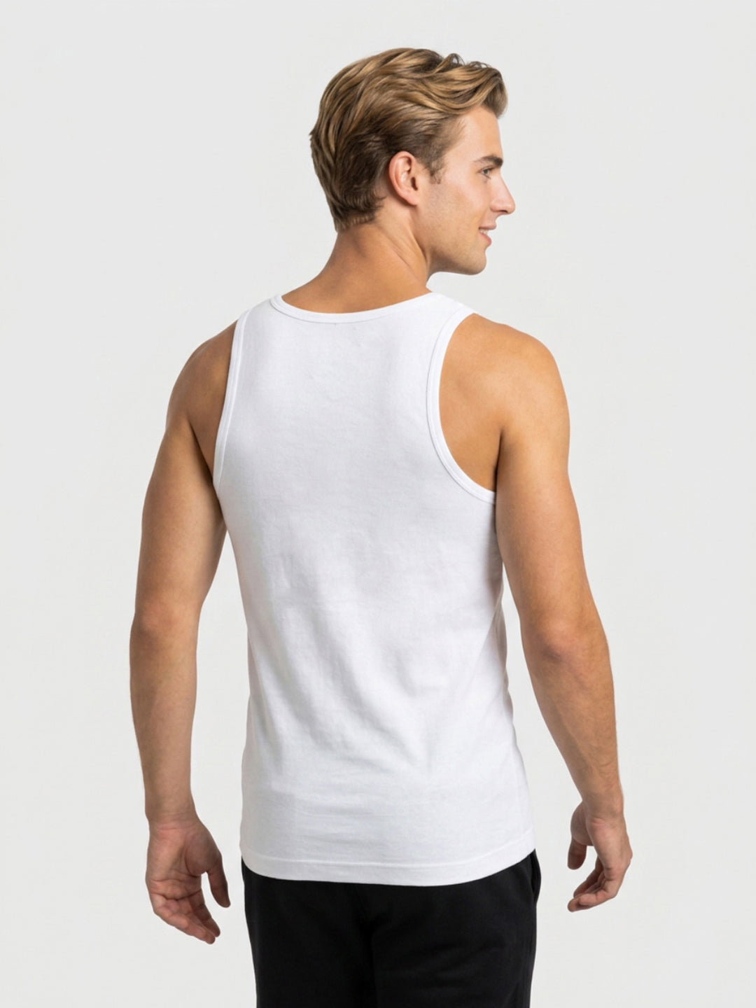 Park Avenue Men White Cotton Vest