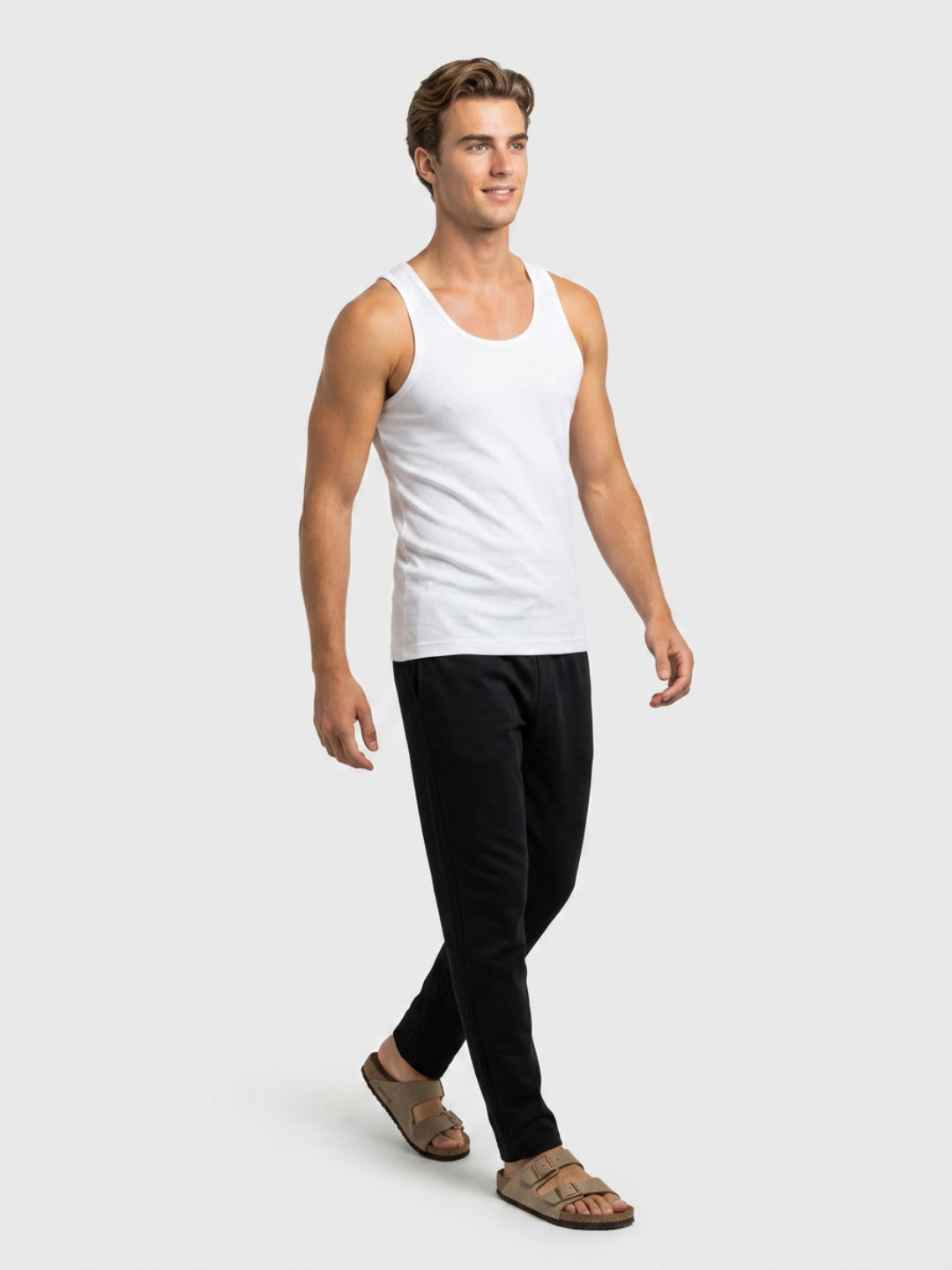 Park Avenue Men White Cotton Vest
