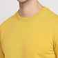 Raymond Men Yellow Regular Fit Solid Crew Neck Collar Sweatshirt