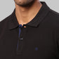 Raymond Black Solid Modern Fit Half Sleeve Cotton T-Shirt