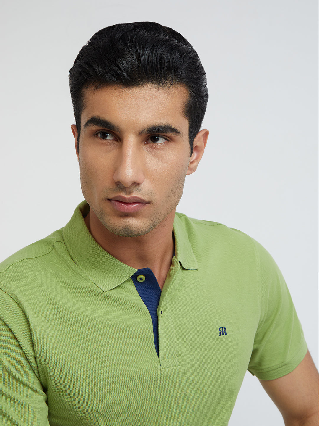 Raymond Green Solid Modern Fit Cotton T-Shirt