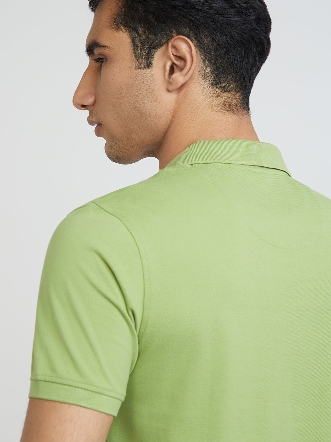 Raymond Green Solid Modern Fit Cotton T-Shirt