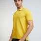 Raymond Yellow Solid Contemporary Fit Cotton T-Shirt