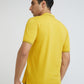 Raymond Yellow Solid Contemporary Fit Cotton T-Shirt