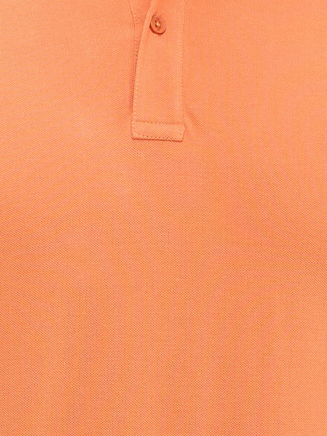 Raymond Orange Solid Modern Fit Half Sleeve Cotton T-Shirt