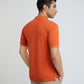 Raymond Orange Solid Modern Fit Half Sleeve Cotton T-Shirt