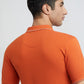 Raymond Orange Solid Modern Fit Half Sleeve Cotton T-Shirt