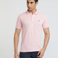 Raymond Pink Solid Modern Fit Half Sleeve Cotton T-Shirt