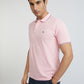 Raymond Pink Solid Modern Fit Half Sleeve Cotton T-Shirt