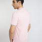 Raymond Pink Solid Modern Fit Half Sleeve Cotton T-Shirt