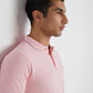 Raymond Pink Solid Modern Fit Half Sleeve Cotton T-Shirt