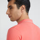 Raymond Red Solid Modern Fit Half Sleeve Cotton T-Shirt