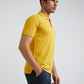 Raymond Yellow Solid Modern Fit Half Sleeve Cotton T-Shirt