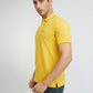 Raymond Yellow Solid Modern Fit Half Sleeve Cotton T-Shirt