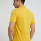 Raymond Yellow Solid Modern Fit Half Sleeve Cotton T-Shirt