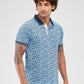 Raymond Blue Printed Modern Fit Cotton T-Shirt