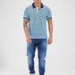 Raymond Blue Printed Modern Fit Cotton T-Shirt