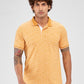 Raymond Yellow Printed Modern Fit Cotton T-Shirt