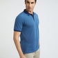 Raymond Blue Structure Modern Fit Half Sleeve Cotton T-Shirt