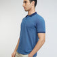 Raymond Blue Structure Modern Fit Half Sleeve Cotton T-Shirt