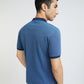 Raymond Blue Structure Modern Fit Half Sleeve Cotton T-Shirt