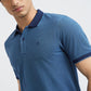 Raymond Blue Structure Modern Fit Half Sleeve Cotton T-Shirt