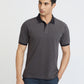 Raymond Grey Structure Modern Fit Half Sleeve Cotton T-Shirt