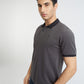 Raymond Grey Structure Modern Fit Half Sleeve Cotton T-Shirt