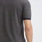 Raymond Grey Structure Modern Fit Half Sleeve Cotton T-Shirt