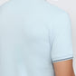 Raymond Men Blue Modern Fit Solid Polo Neck Collar T-shirt