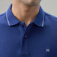 Raymond Men Blue Modern Fit Solid Polo Neck Collar T-Shirt