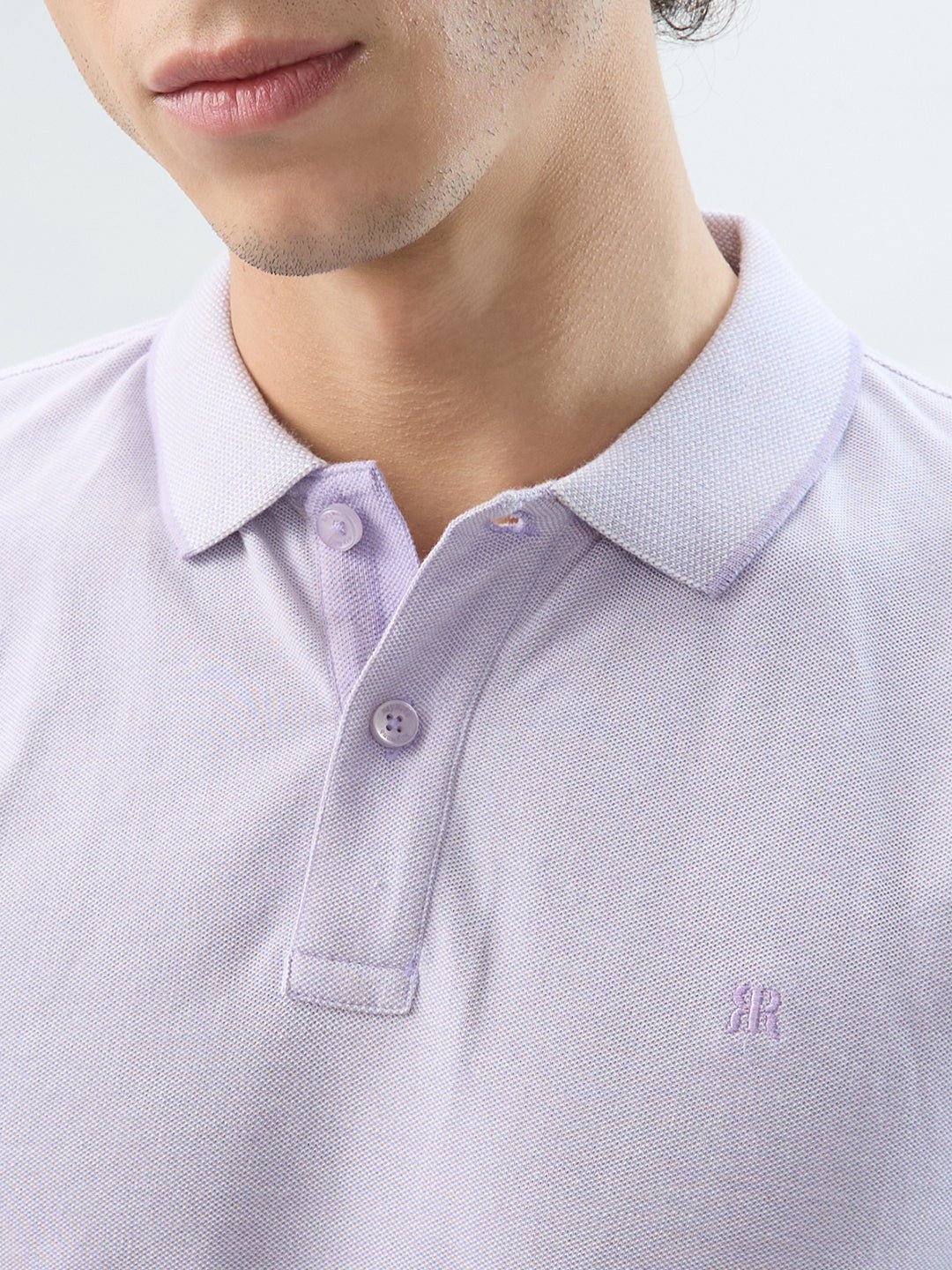 Raymond Men Purple Modern Fit Solid T-shirt
