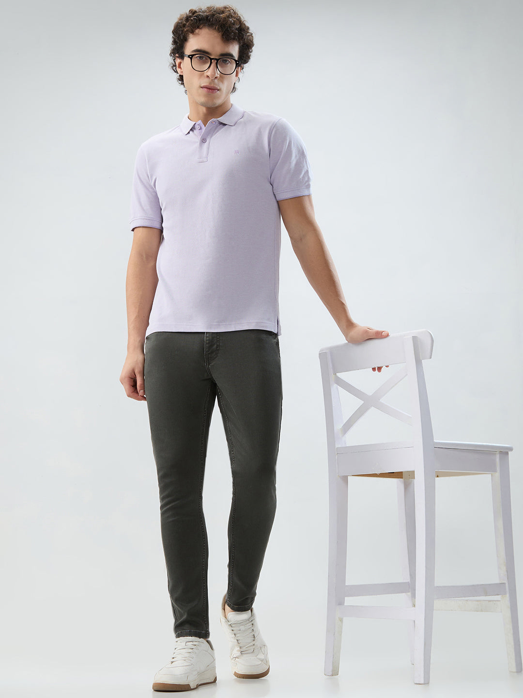 Raymond Men Purple Modern Fit Solid T-shirt