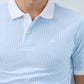 Raymond Men Blue Modern Fit Print Polo Neck Collar T-shirt