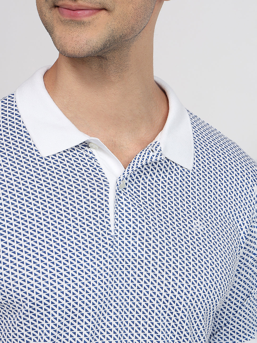 Raymond Men Blue Modern Fit Print T-Shirt