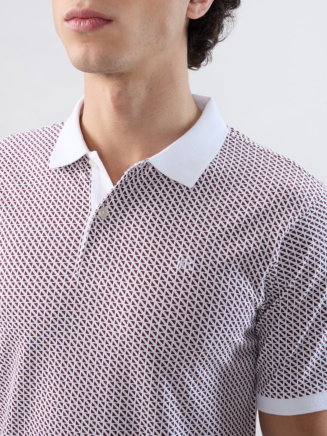 Raymond Men Maroon Modern Fit Print T-shirt