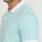 Raymond Men Green Modern Fit Print Polo Neck Collar T-shirt