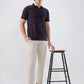 Raymond Men Maroon Modern Fit Print Polo Neck Collar T-shirt